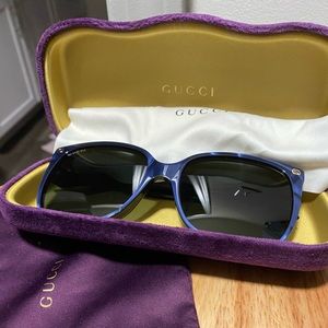 Gucci Glasses Navy Blue and Marble Shades